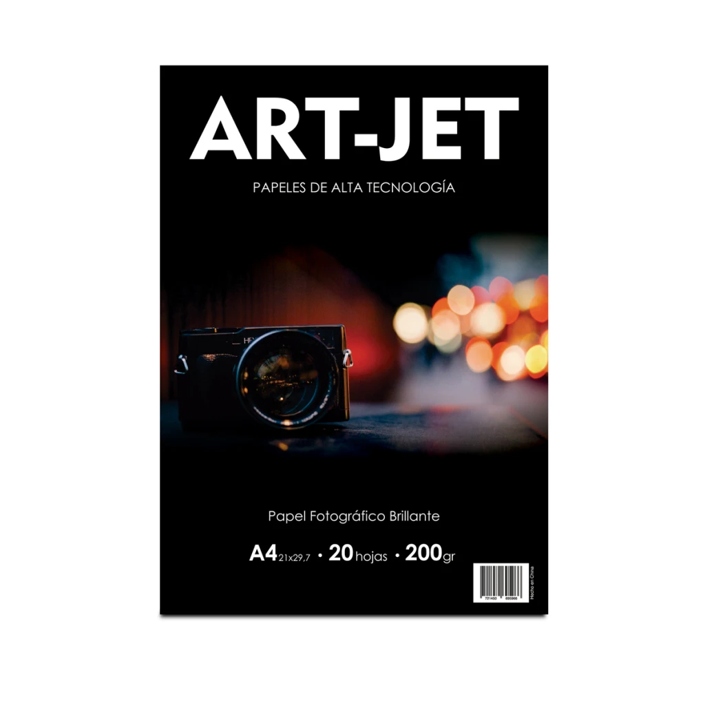 PAPEL FOTOGRAFICO ART-JET A4 200GRS 20 HOJAS