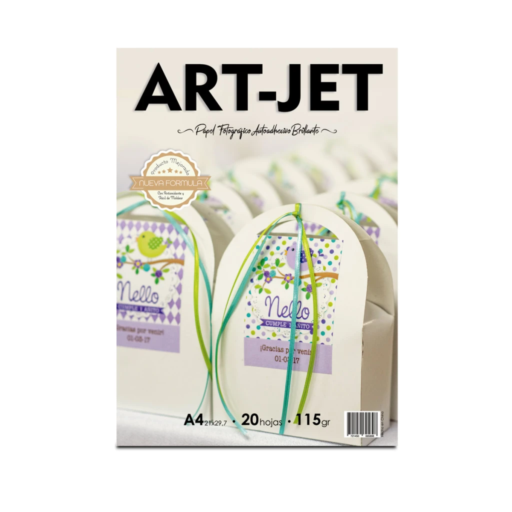 PAPEL ART-JET BRILLANTE A4 20 HOJAS 115GRS AUTOADHESIVO