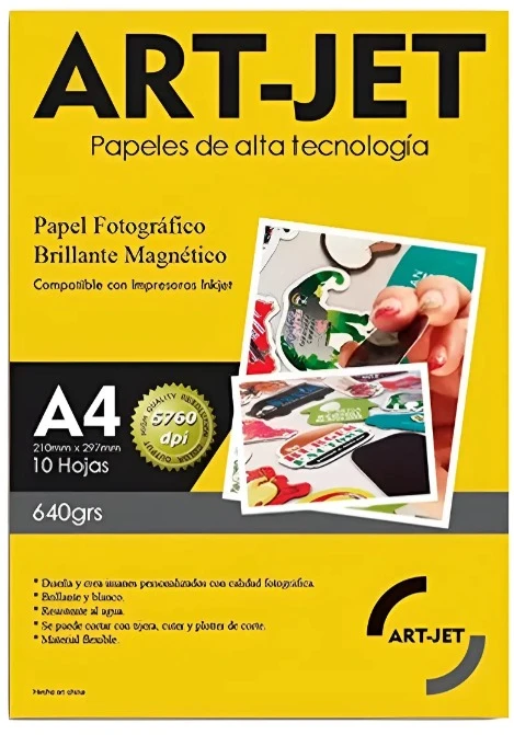 Papel Fotográfico Magnético Brillante Art Jet® 640g- A4 X10h