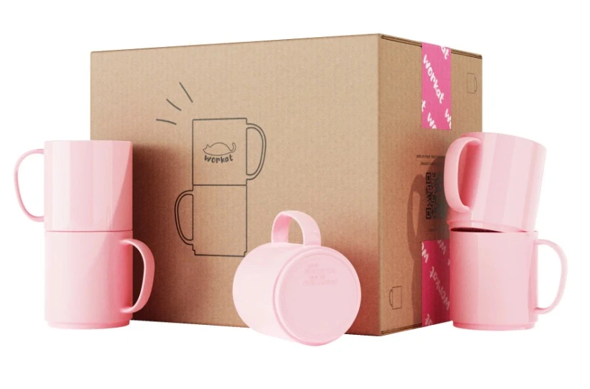 TAZA POLIMERO ROSA CANDY
